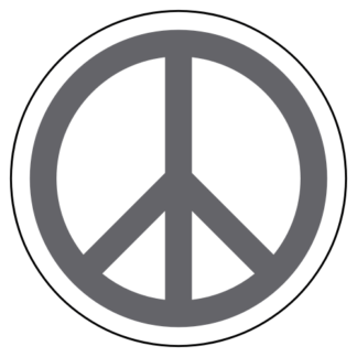Peace Sign Sticker (Grey)